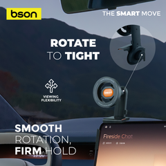 Bson New All Screen Phone Holder – Strong Magnetic MagSafe Car Mount with 360° Rotation, Adjustable Hook Length & Universal Fit