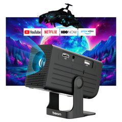 Bson 4K Compact HD Projector, designed for home, travel, and outdoor viewing. With 170 ANSI brightness and a massive 50–200 inch screen size, it delivers clear, vibrant visuals for movies, presentations, gaming, and streaming.