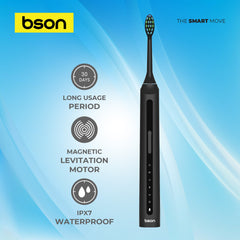 Bson Super Sonic Toothbrush, 9X Better Whitening, 30-Day Battery Life, 34,000–40,000 SPM, IPX7 Waterproof, Advanced Sonic Technology