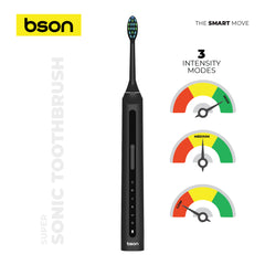 Bson Super Sonic Toothbrush, 9X Better Whitening, 30-Day Battery Life, 34,000–40,000 SPM, IPX7 Waterproof, Advanced Sonic Technology