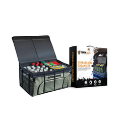 منظم حقائب متعدد الأغراض من فورس يو إس إيه، قابل للطي، مصنوع من قماش أكسفورد متين 600D و300D، مع سحاب حديدي عالي التحمل، أقسام قابلة للتعديل، منظم بسعة كبيرة للاستخدام في المنزل والسفر والتخييم