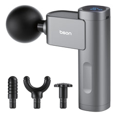 Bson Smart Press Massage Gun – 9 Power Modes, 4 Heads, Touch Screen, Type-C Charging, Skin-Friendly Texture, Smart Pressure Response, 12mm Deep Tissue Percussion
