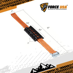 Force USA Tire Traction Strap, Emergency Recovery Strap for Snow, Mud & Sand, Heavy-Duty, Reusable, and Easy to Install