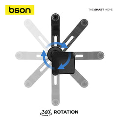 حامل هاتف Bson لجميع شاشات السيارة، حامل مغناطيسي قوي مع ثبات ودوران 360 درجة، خطاف قابل للتعديل، تشغيل بيد واحدة، ملاءمة عالمية