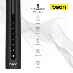 Bson Super Sonic Toothbrush, 9X Better Whitening, 30-Day Battery Life, 34,000–40,000 SPM, IPX7 Waterproof, Advanced Sonic Technology