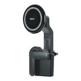 حامل هاتف Bson لجميع شاشات السيارة، حامل مغناطيسي قوي مع ثبات ودوران 360 درجة، خطاف قابل للتعديل، تشغيل بيد واحدة، ملاءمة عالمية