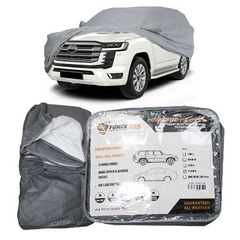 FORCE USA Car Cover Waterproof All Weather for Automobiles Outdoor Full Size Cover Rain Sun UV Protection with Zipper Cotton Universal Fit