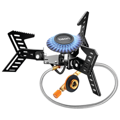 Bson Bayblade Portable Stove – 3800W Fire Power, Folding Design, 14cm Burner Stand, Electronic Ignition, Energy Saving, with Carry Bag