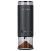 DÙPRESSO Electric Conical Burr Coffee Grinder – Portable 80-Setting Burr Grinder with Type-C Fast Charging, Dual Container Compatibility (70g max capacity), Stainless Steel Burr for Espresso, Pour Over & French Press