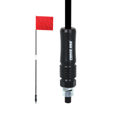 FORCE USA Offroad Red Flag Black Pole ,Center Split Black Lock Type , Quick Release -9 Feet
