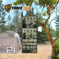 Force USA Hanging Organizer, Foldable, Heavy-Duty 300D Oxford Fabric, with Iron Buckles & Zipper, Multi-Pocket Organizer for Tools, Kitchen, Garage, Camping & Outdoor Use
