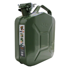 Force USA Steel Jerry Can, 5L / 10L / 20L Fuel Container, Heavy-Duty Leak-Proof Gas Can with Secure Cap, Ergonomic Handle & Powder-Coated Finish, Corrosion-Resistant Steel for Outdoor & Emergency Use