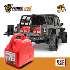 Force USA Plastic Jerry Can- 5L / 10L / 20L High-Density Fuel Container, Leak-Proof HDPE with Secure Cap & Ergonomic Handle, Lightweight & Weather-Resistant Fuel Storage for Outdoor & Emergency Use