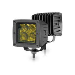 FORCE USA square type LED light yellow 120W High Lumen Spot LED Cubes Yellow LED Fog Lights Off Road LED Driving Light Waterproof for Trucks ATV SUV Marine Front Bumper