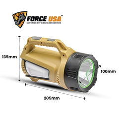 Solar Handheld Torch, Rechargeable LED Camping Lantern Lights With Power Bank Facility, Super Bright LED Searchlight, Lightweight Waterproof Portable Spotlight Work Lights for Fishing Outdoor Camping Emergencies