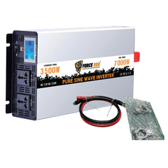 FORCE USA 3500W Car Pow Inverter – 7000W Peak, 12V DC to 220V AC, Pure Sine Wave, USB Output, Universal Socket,er Soft Start & Isolated DC/AC – High-Performance Vehicle Power Converter