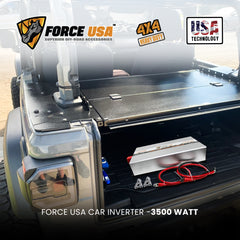 FORCE USA 3500W Car Pow Inverter – 7000W Peak, 12V DC to 220V AC, Pure Sine Wave, USB Output, Universal Socket,er Soft Start & Isolated DC/AC – High-Performance Vehicle Power Converter