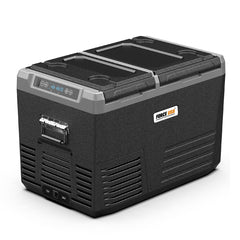 FORCE USA 45L Portable Dual Zone Fridge – Dual Compartment Car Fridge Freezer, -18°C to 10°C, Touch Control, USB Port, LED Light, Battery Protection – Ideal for Camping, Travel & Outdoor Use (No Tyres)