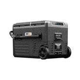 ثلاجة محمولة سعة 45 لترًا - تحكم باللمس في درجة الحرارة، منفذ USB، إضاءة LED، حماية البطارية، نطاق تبريد من 20 درجة مئوية إلى -18 درجة مئوية - مثالية للسيارة والتخييم والسفر والاستخدام في الهواء الطلق