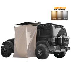 FORCE USA Portable Shower Tent with LED Light, Privacy Shelter for Camping, Beach & Outdoor Use