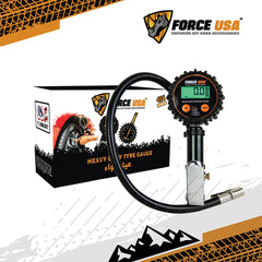Force USA Digital Tire Inflator & Deflator, 3 in 1 Function, Accurate Air Pressure Reading & Adjustment Tool, Inflation Tool, & Deflation Tool, with Nice Digital LED Display & Portable Case, Compatible with All Cars, Trucks, Bicycles, & Motorcycles