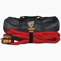FORCE USA Extreme Strength Kinetic Tow Rope – Black Heavy Duty, 9M Recovery Rope for Off-Road, Towing & Industrial Applications, High Performance & Long-Lasting Strength