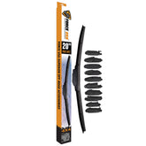 FORCE USA U-Type Wiper Blade – Premium Rubber Blade All-Weather Performance Streak-Free & Silent Cleaning, Universal U-Hook Fit for Cars SUVs & Trucks