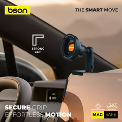 Bson New All Screen Phone Holder – Strong Magnetic MagSafe Car Mount with 360° Rotation, Adjustable Hook Length & Universal Fit