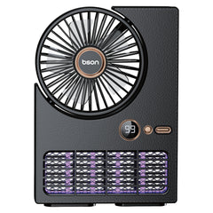 Bson 2-in-1 Zapper Fan with 2000V Electric Mosquito Killer, UV Lamp, 5-Speed Wind Modes, LED Display, Large Battery, Silent Operation, Portable Rechargeable Fan for Indoor & Outdoor Use