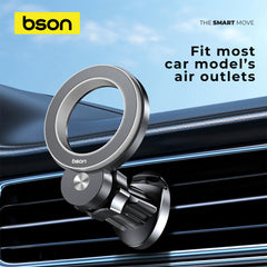Bson VentPro MagSafe Phone Holder, Strong Magnetic Holder & Car Mount, with 360° Rotation, Magnetic Phone Holder for Car, Mobile Holder for Iphone 16 15 Pro Max, Plus 14 13 12 MagSafe Cases