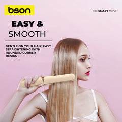Bson 2-in-1 Hair Styler – Cordless Hair Straightener & Curler with 3 Heat Settings, 40 Million Negative Ions, Dual-Purpose Design, 35W Power, 220V, with Protective Lid