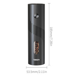 Bson Electric Pepper Grinder, 25W High Power Spices Grinder, with 110ml Capacity, LED Light, & Long Usage Time, Smart Grinder Used for Pepper, Salt, Chilies, Cardamon, Cloves & Other Spices