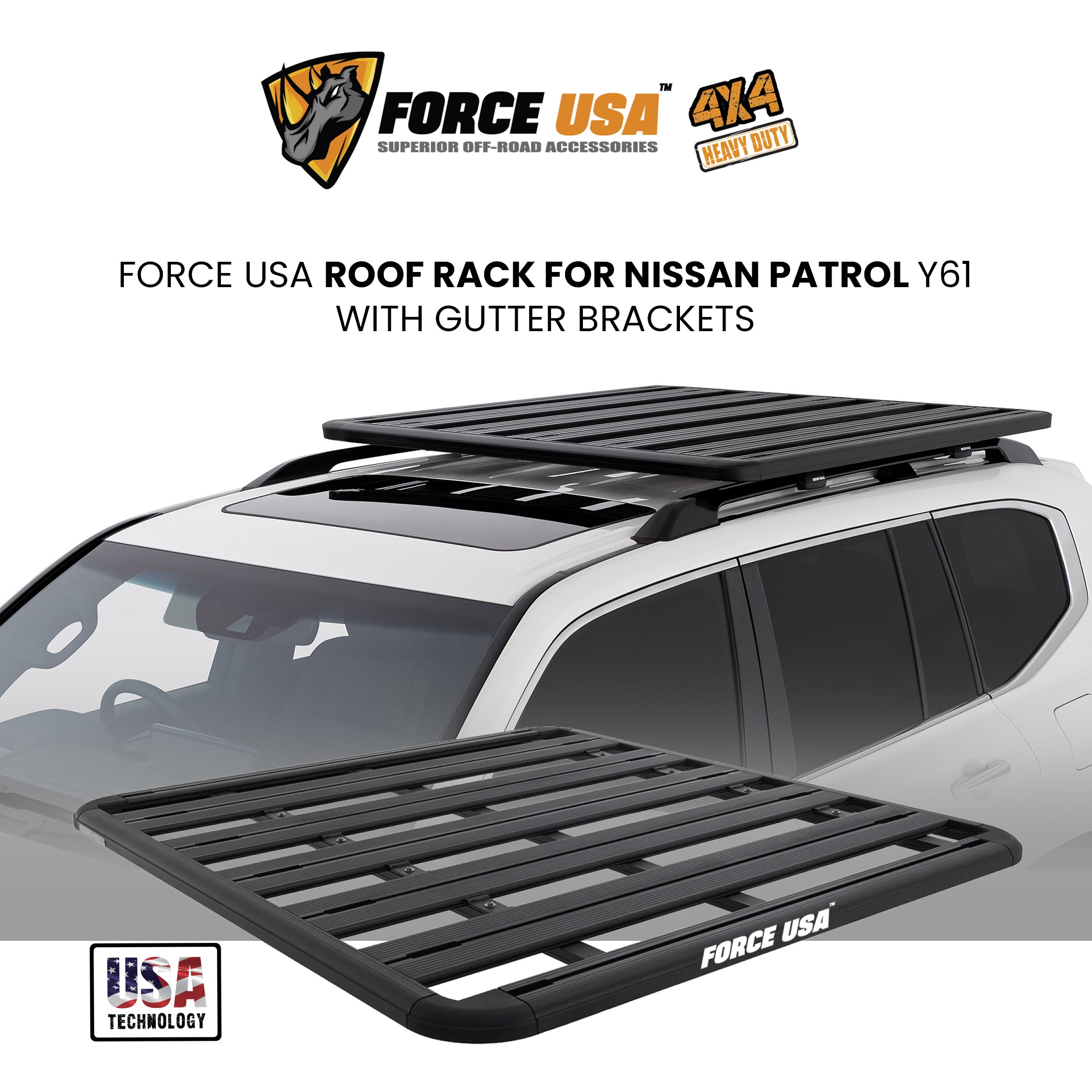 Roof Rack for LC200 with Long Bracket (2200×1420 mm) – Heavy-Duty, Weather-Resistant, Adjustable Crossbars, Increased Storage Capacity