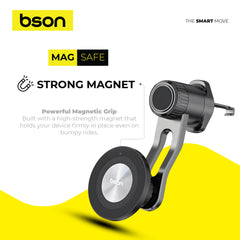 Bson Titan Grip Phone Holder – Strong MagSafe Magnetic Mount, 360° Rotation, Adjustable Hook Length, Universal Compatibility, Guaranteed Quality & Flexible Viewing