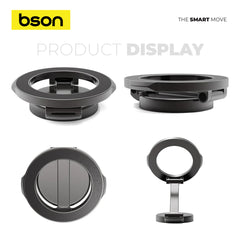 Bson Foldable Phone Holder – Ultimate Suction Mount with Strong MagSafe Magnetic Grip, 1080° Rotation, One-Hand Operation & Foldable Design for Flexible Viewing