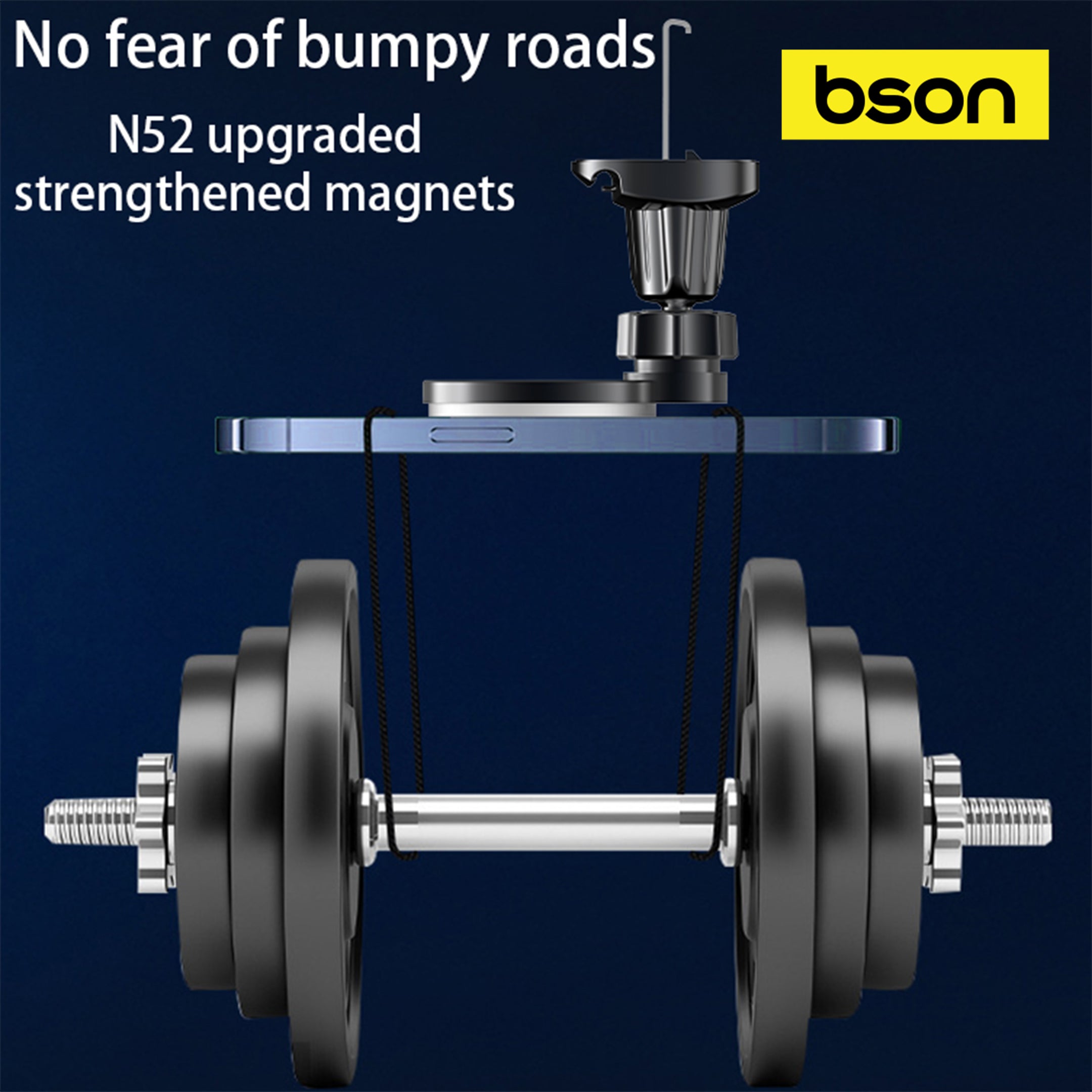 Bson VentPro MagSafe Phone Holder, Strong Magnetic Holder & Car Mount, with 360° Rotation, Magnetic Phone Holder for Car, Mobile Holder for Iphone 16 15 Pro Max, Plus 14 13 12 MagSafe Cases
