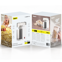 Bson PopMaster Hot Air Popcorn Maker – 1200W, Oil-Free, 50-80g Capacity