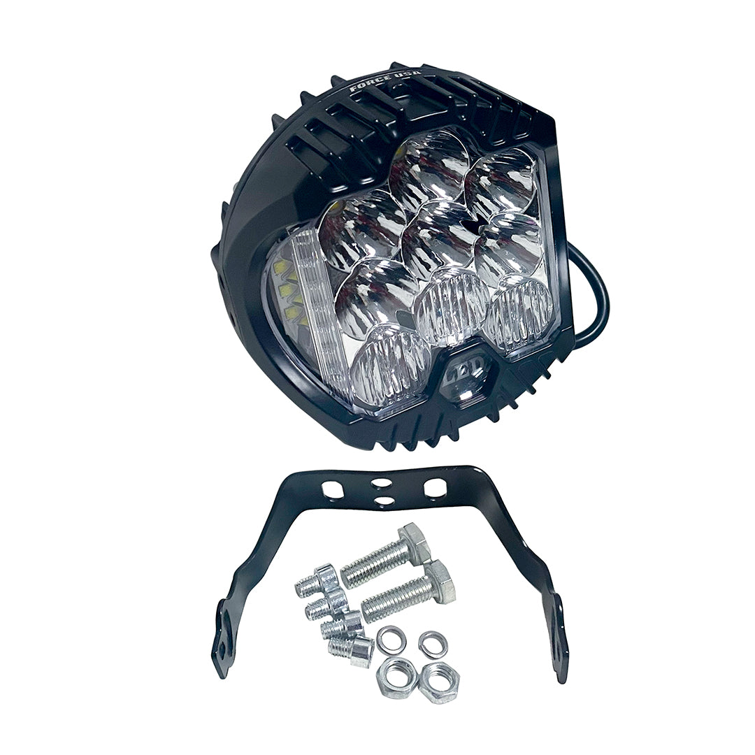 Force USA Round Camping Light for Vehicles-Dual-Color White/Yellow LED, Waterproof, Ideal for Off-Roading, Car Camping, Overlanding & Emergency Use