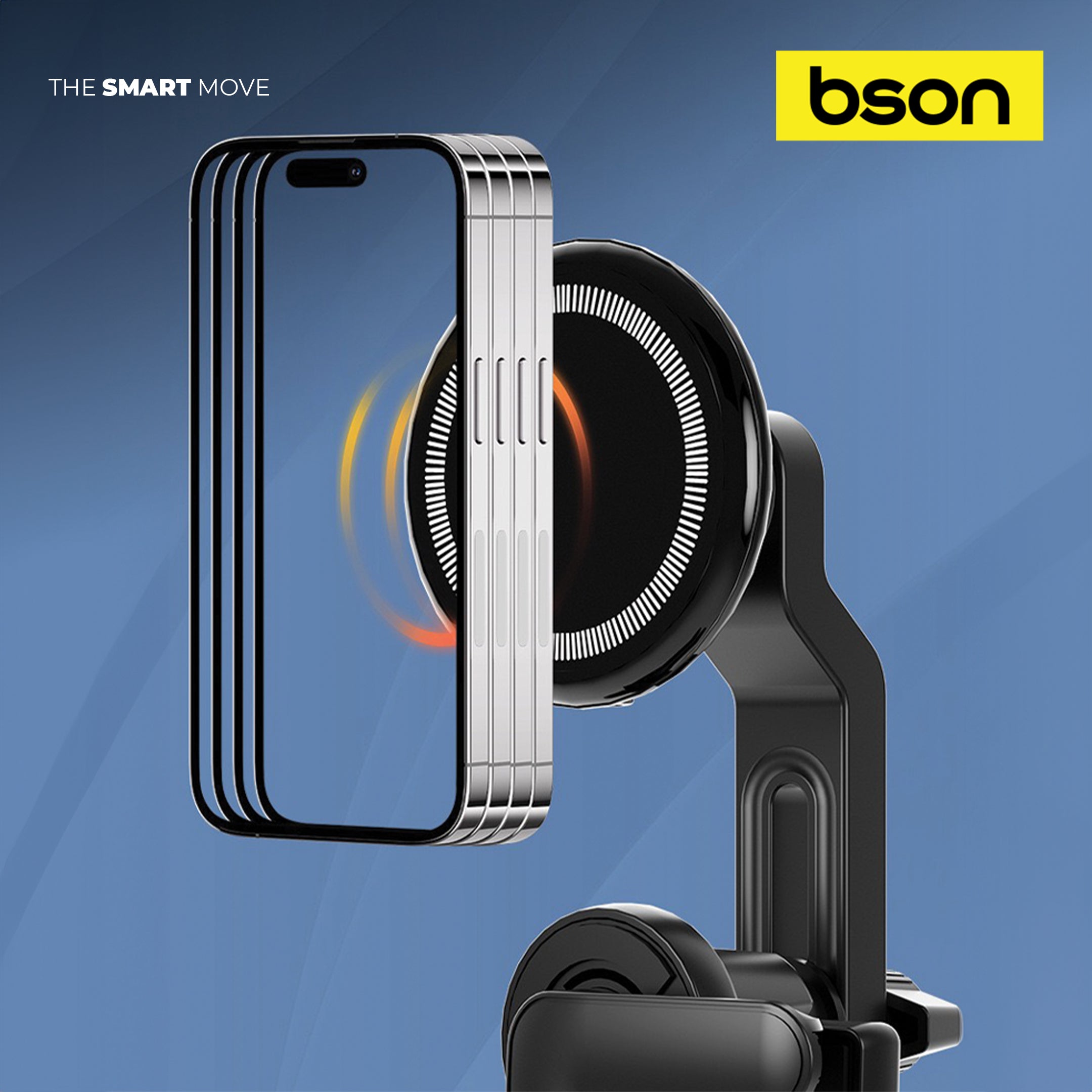 Bson All Screen Phone Holder – Strong MagSafe Magnetic Mount, 360° Rotation, Strong Clip, Universal Compatibility, Guaranteed Quality & Flexible Viewing