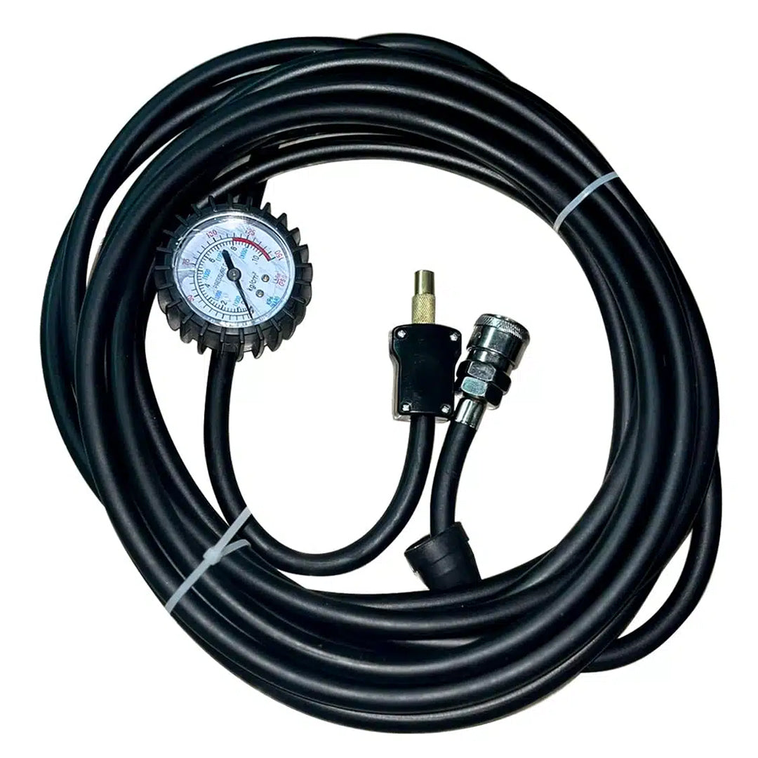 FORCE USA Hose with Gauge Set – 7.25m Length  Accurate Pressure Gauge  Flexible & Durable Hose – Universal Use for Automotive, HVAC and Car