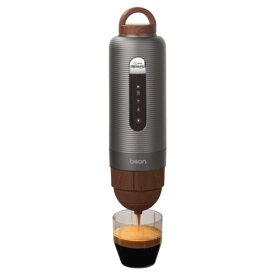 BSON Dupresso Portable Coffee Maker 2-in-1, 120W, 20 Bar, 9600mAh Battery, 40ml Extraction, 100ml Max Capacity, Automatic & Manual Extraction, Type-C + Car Charger, Compatible with Nespresso Capsules & Powder Coffee