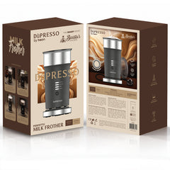 DùPRESSO by BSON Electric Milk Frother and Steamer, 500W, 190ml, Hot and Cold Frothing, Hot Milk, 4 Modes, Non Stick Interior, Automatic Switch Off, Detachable Power Base