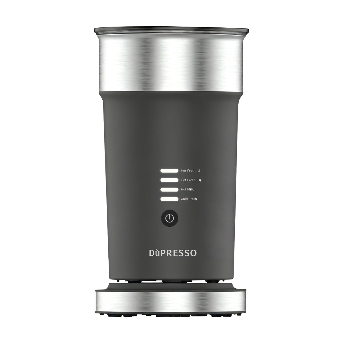 DùPRESSO by BSON Electric Milk Frother and Steamer, 500W, 190ml, Hot and Cold Frothing, Hot Milk, 4 Modes, Non Stick Interior, Automatic Switch Off, Detachable Power Base