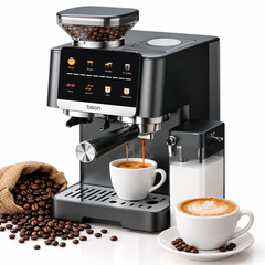 BSON Dùpresso 6-in-1 Coffee Machine – Espresso Maker with Built-In Grinder, Milk Frother & Touch Control