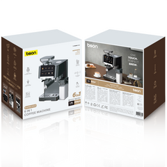 BSON Dùpresso 6-in-1 Coffee Machine – Espresso Maker with Built-In Grinder, Milk Frother & Touch Control