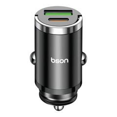 Bson 53W Super Fast Car Charger – 5X Fast Charging with Dual USB Ports (USB-A & USB-C), QC3.0 100W MAX + PD 30W, Smart Safety Protections Included
