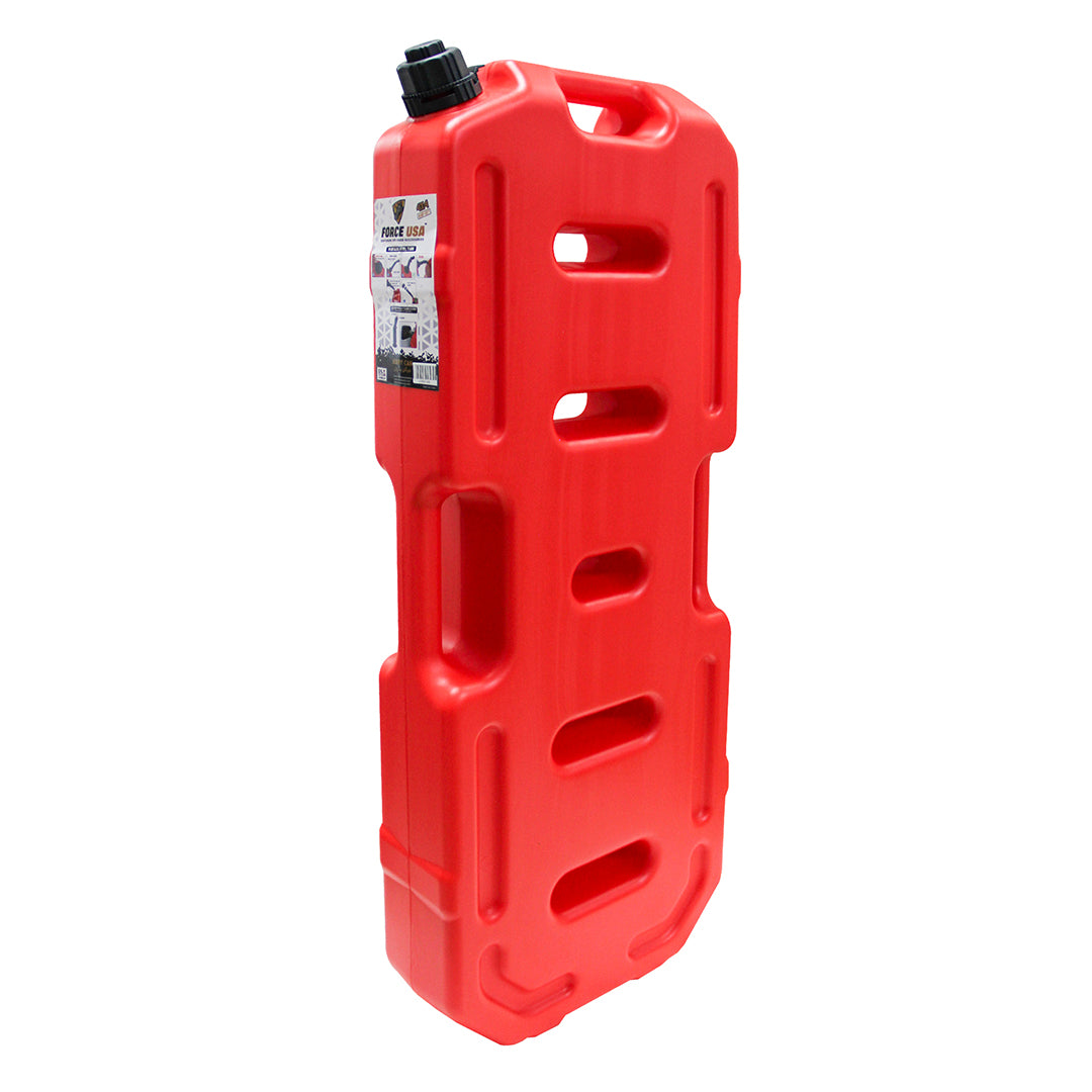 Force USA Flat Plastic Jerry Can, Durable Liquid Storage Container Available in 5L, 10L & 20L Leak-Proof, Lightweight & Stackable