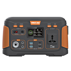 Force USA Portable power station 300W Pure Sine Wave With Multiple Output Ports, LED Display & Solar Charging Features for  camping and outdoor activities