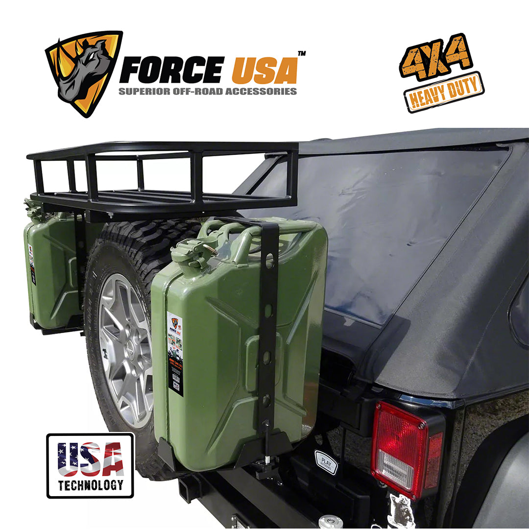 Force USA Steel Jerry Can, 5L / 10L / 20L Fuel Container, Heavy-Duty Leak-Proof Gas Can with Secure Cap, Ergonomic Handle & Powder-Coated Finish, Corrosion-Resistant Steel for Outdoor & Emergency Use