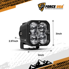 Force USA 3 IN Compact Cube Driving Luma Light-White